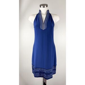 White House Black Market, Embroidered Shift Dress size Small Cruise Sexy Party